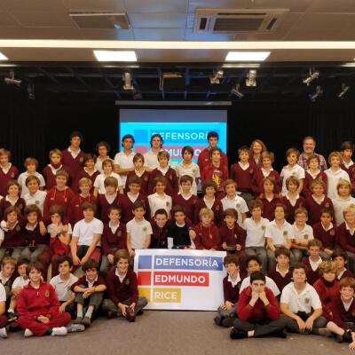 Defensoria Edmundo Rice workshop with primary school students