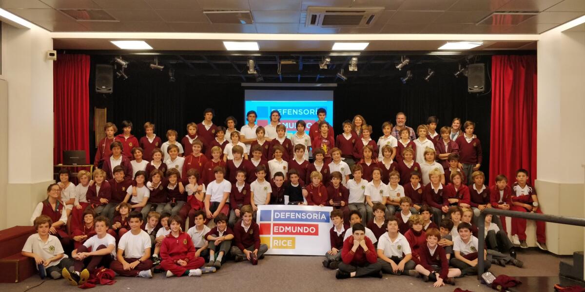 Defensoria Edmundo Rice workshop with primary school students