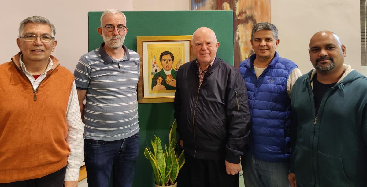 Brothers Hugo Cáceres, John Casey (Deputy Congregation Leader), Peter Clinch (Congregation Leader), Senan D’Souza and David Ryan Silva