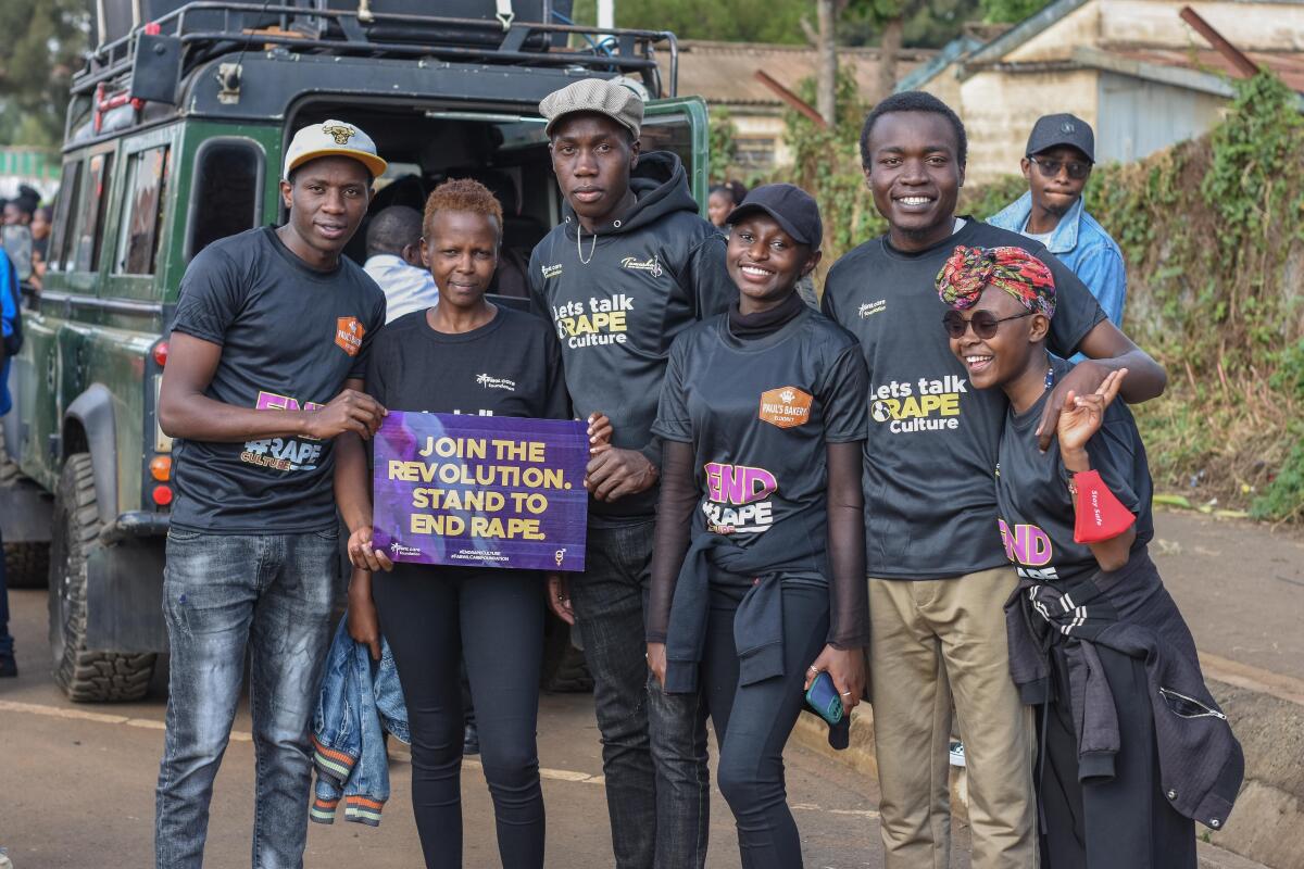 EREEP Youth Volunteers at the End Rape Culture walk