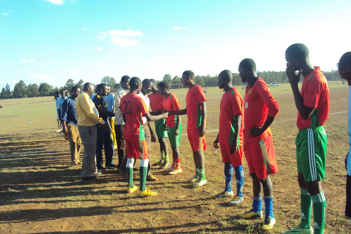 In Our Lady Queen of Peace Parish, Nairobi, Kenya, Youth Ambassadors take part in a Youth for Peace soccer tournament organised by the Edmund Rice Advocacy Network