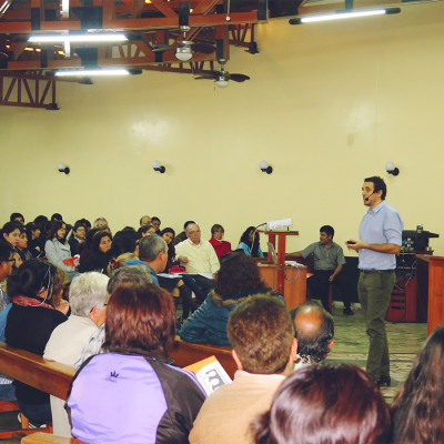 ERI Advocacy Coordinator in Latin America Guillermo Bullrich presenting at the Human Rights Training in Chimbote, Peru.