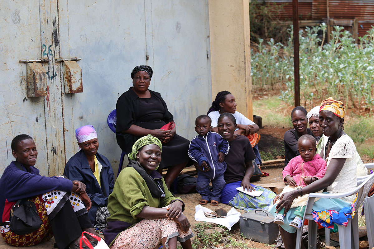 Members of the community income-generation and micro-finance projects at Education for Life